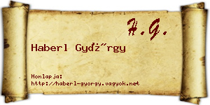 Haberl György névjegykártya