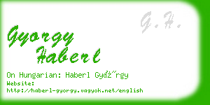 gyorgy haberl business card